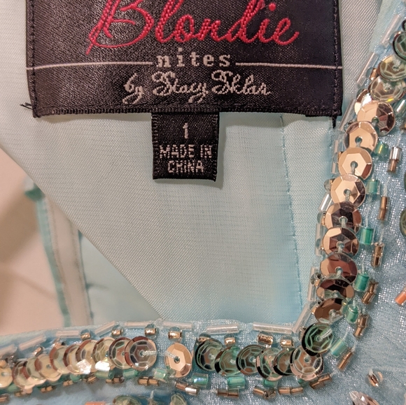 Blondie Nites by Stacy Sklar strapless formal gown-size 1 - Picture 3 of 3